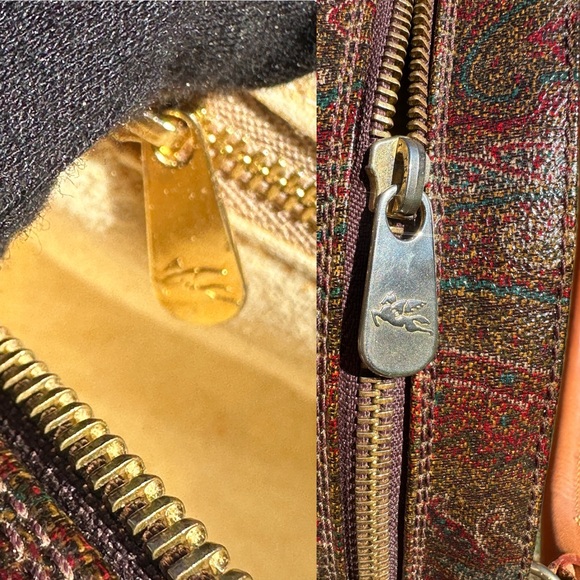 Etro Mini Dome Bag with COA, E Logo, External Cargo Pocket, Canvas & Leather - Picture 12 of 14